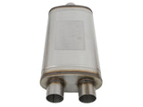 AFE aFe MACHForce XP SS Muffler 3in Center Inlet / 3in Offset Outlet 22in L x 11in W x 6in H Body 49M00015
