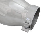 AFE aFe MACH Force-XP 304 SS Right Side Single Wall Polished Exhaust Tip 4in Inlet x 6in Outlet x 12in L 49T40601-P12
