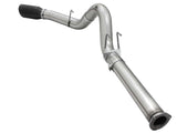 AFE aFe Atlas Exhausts 5in DPF-Back Aluminized Steel Exhaust Sys 2015 Ford Diesel V8 6.7L (td) Black Tip 49-03064-B