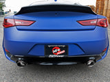 AFE aFe POWER Takeda 2.5in 304 SS Axle-Back Exhaust w/ Carbon Fiber Tips 17-19 Infiniti Q60 V6-3.0L (tt) 49-36133NM-C