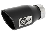 aFe MACH Force-Xp 409 SS Exhaust Tip Black (Left Side) 3in In x 4-1/2in Out x 9in L Clamp-On | 49T30452-B09