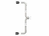 aFe Takeda 2-1/2in 304 SS Axle-Back Exhaust w/ Black Tip 14-18 Mazda 3 L4 2.0L/2.5L | 49-37014-B