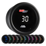 GlowShift Gauges 10 Color Digital 30 PSI Fuel Pressure Gauge | GS-TCD11-30
