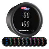 GlowShift Gauges 10 Color Dual Digital Air Pressure Gauge | GS-TCD13-Dual