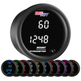 GlowShift Gauges 10 Color Digital Dual Boost & EGT Combo Gauge | GS-TCD-BE