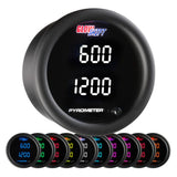 GlowShift Gauges 10 Color Digital Dual 2200° F Exhaust Gas Temperature Gauge | GS-TCD08-Dual