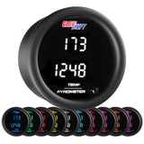 GlowShift Gauges 10 Color Digital Dual EGT & Temperature Gauge | GS-TCD-ET
