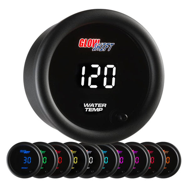 GlowShift Gauges 10 Color Digital Water Temperature Gauge | GS-TCD06