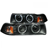 ANZO 1992-1998 BMW 3 Series E36 Projector Headlights w/ Halo Black (CCFL) G2 | 121011