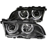 ANZO 99-01 BMW 3 Series E46 Projector Headlights w/ Halo Black | 121015