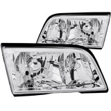 ANZO Crystal Headlights (Chrome) - Mercedes Benze / W202 / C Class / 1994-2000 | 121081
