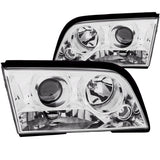 ANZO 1994-2000 Mercedes Benz C Class W202 Projector Headlights Chrome | 121158