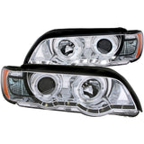 ANZO 2000-2003 BMW X5 Projector Headlights w/ Halo Chrome | 121397