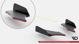Maxton Design New BLACK WITH RED CORE + GLOSS FLAPS Maxton Design Racing Durability Rear Side Splitters + Flaps Volkswagen Golf Mk8 GTi VWGO8GTICNC-RSD1BRB+RSF1G