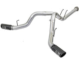 aFe ATLAS 4in DPF-Back Alum Steel Exhaust System w/Black Tip 2017 Ford Diesel Trucks V8-6.7L (td) | 49-03092-B