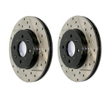 StopTech Sport Drilled/Slotted Brake Rotors (Rear Left & Right) - 12-19 Beetle / 12-18 Jetta / 2015 Golf SportWagen | 127.33135L-R