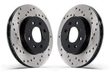 Front (300X24mm) Stoptech Cross Drilled Rotors - E82 128i | E9X 328i | E90 325i | 128.34077L-R