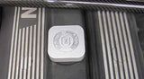 Racing Dynamics Billet Aluminum Oil Cap Cover - BMW, Silver W/ Engraved Racing Dynamics Crest - BMW / E6x | 131.74.00.100