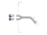 aFe Takeda 3in-2.5in 304 SS Axle-Back Exhaust w/Blue Flame Tip 19-20 Hyundai Veloster I4-1.6L(t) | 49-37012-L