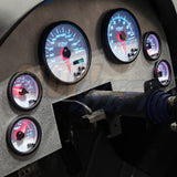 GlowShift Gauges GlowShift Gauges White 7 Color Custom Dashboard Gauge Set GS-W7-6G-1