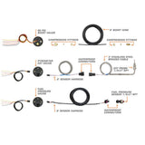GlowShift Gauges GlowShift Gauges White 7 Color 3 Gauge Diesel Set - 60 PSI Boost, 2400° F Exhaust Gas Temperature & 30 PSI Fuel Pressure Gauges GS-W7-DS20