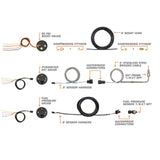 GlowShift Gauges GlowShift Gauges Tinted 7 Color 3 Gauge Diesel Set - 60 PSI Boost, 2400° F Exhaust Gas Temperature & 30 PSI Fuel Pressure Gauges GS-T7-DS20