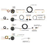 GlowShift Gauges GlowShift Gauges Black 7 Color 4 Gauge Diesel Set - 60 PSI Boost, 1500° F Exhaust
Gas Temperature, Transmission Temperature & 100 PSI Fuel Pressure Gauges GS-C7-DS4