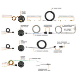 GlowShift Gauges GlowShift Gauges White 7 Color 4 Gauge Diesel Set - 60 PSI Boost, 1500° F Exhaust
Gas Temperature, Transmission Temperature & 100 PSI Fuel Pressure Gauges GS-W7-DS4