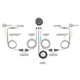 GlowShift Gauges GlowShift Gauges 10 Color Digital Dual 2200° F Exhaust Gas Temperature Gauge GS-TCD08-Dual