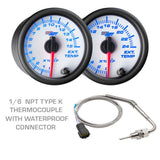 GlowShift Gauges GlowShift Gauges White 7 Color 4 Gauge Diesel Set - 60 PSI Boost, 2400° F Exhaust Gas Temperature, Transmission Temperature & 100 PSI Fuel
Pressure Gauges GS-W7-DS40