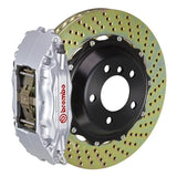 Brembo GT Systems 332x32 2-Piece 4-Piston Silver Drilled Front | 1B1.7017A3