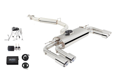 XForce 3" Stainless Steel Cat-Back System with Varex Muffler and Smartbox | Audi 8V S3 Sedan | ES-AS313S-VMKSB-CBS