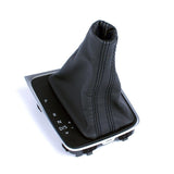 BFI MK7 DSG / Automatic Shift Boot - Black Leather - White Stitch | 5234-5G-539