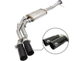 aFe Rebel Exhausts 3in SS Cat-Back 09-14 Ford F-150 4.6/5.0/5.4L w/ Black Tips | 49-43080-B
