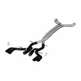 MBRP 2016 Chevy Camaro V8 6.2L 6spd 3in Black Race Dual Cat Back w/ 4.5in Quad Dual Wall Tips | S7033BLK