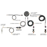 GlowShift Gauges GlowShift Gauges 3in1 White Dial Boost with Digital Exhaust Gas Temperature & Pressure Gauge GS-3G-04