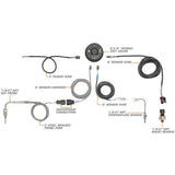 GlowShift Gauges GlowShift Gauges 3in1 Black Dial Boost with Digital Exhaust Gas Temperature & Temperature Gauge GS-3G-01