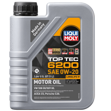 Liqui Moly TOP TEC 6200 0w-20 (1L) - VW/Audi 2018+ 2.0T Gen3B / 1.4T / 2.9T / 3.0T | LM20236