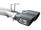 aFe Rebel Series Cat-Back 2.5in Dual Center Exit SS Exhaust w/ Black Tips 07-14 Jeep Wrangler V6 | 49-48054-B