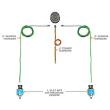 GlowShift Gauges GlowShift Gauges Tinted 7 Color Dual Needle Air Pressure Gauge GS-T713-DN