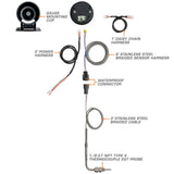 GlowShift Gauges GlowShift Gauges Elite 10 Color 1500° F Exhaust Gas Temperature Gauge GS-ET08_1500