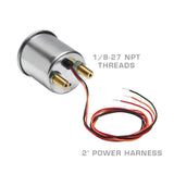 GlowShift Gauges GlowShift Gauges Mechanical Series - 52mm - Black Face - 200psi Dual Air Pressure Gauge - White LEDs GS-MSB-DAP- 200