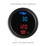GlowShift Gauges GlowShift Gauges 10 Color Digital Dual Boost/Vacuum & Temperature Gauge GS-TCD-BT
