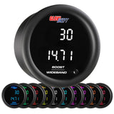 GlowShift Gauges 10 Color Dual Digital Boost & Wideband Gauge | GS-TCD-BW
