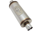 AFE aFe MACH Force-Xp 409 SS Muffler 2-1/2in Center/Center 14in L X 6in Dia - Round Body 49M00007