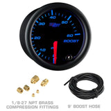 GlowShift Gauges GlowShift Gauges Tinted 7 Color 3 Gauge Diesel Set - 60 PSI Boost, 2400° F Exhaust Gas Temperature & 100 PSI Fuel Pressure Gauges GS-T7-DS30