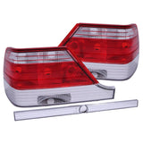 ANZO 1995-1999 Mercedes Benz S Class W140 Taillights Red/Clear | 221153