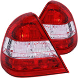 ANZO 1994-2000 Mercedes Benz C Class W202 Taillights Red/Clear | 221157