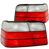 ANZO 1992-1998 BMW 3 Series E36 Sedan Taillights Red/Clear | 221216