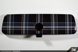 Klii Motorwerkes Universal Interior Rear View Mirror Wrap - Mk6 Plaid (TDI Blue) K11RM18